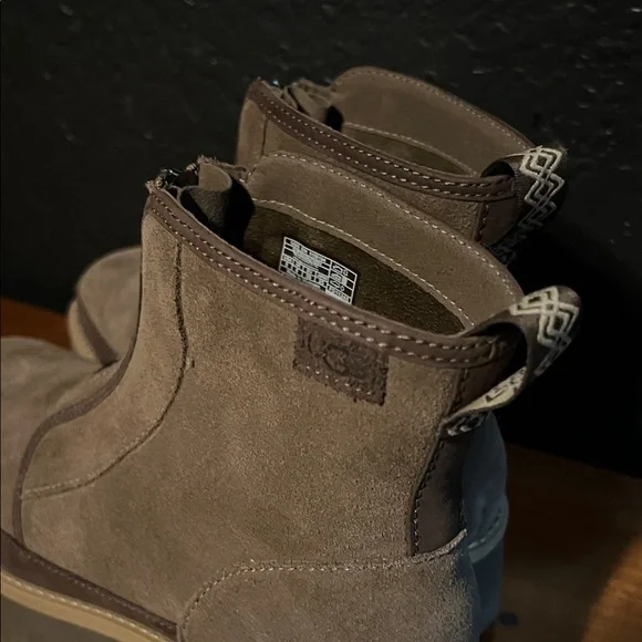 Ugg Brown Suede Women's Ankle Boots - Picture 3 of 7